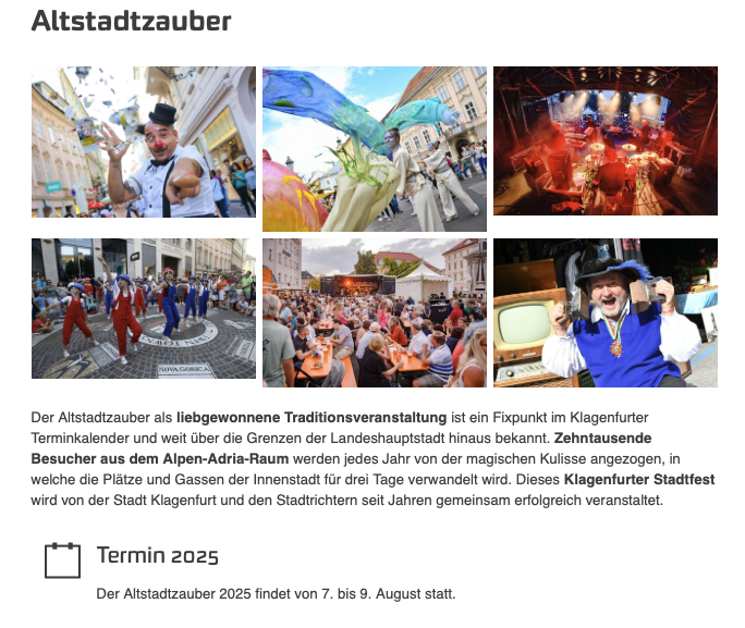 Altstadtzauber Klagenfurt